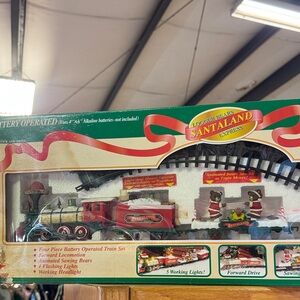 Vintage Train 1997 Bright Logger Bears Santaland Express Train Set